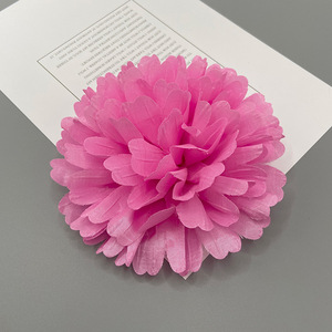 Tête de fleur de chrysanthème en tissu faite à la main, ronde, pour accessoires de bijoux DIY, décoration de vêtements, chaussures, sacs, style frais et doux - Product Image 4