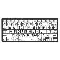Braille & Cetak Besar Hitam di Atas Putih Mini Keyboard untuk Mac