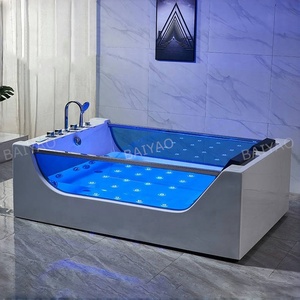 Đầu tiên đến, đầu tiên phục vụ sang trọng kiểm soát nhiệt độ hệ thống Glass Side Bảng điều chỉnh Acrylic Vortex bong bóng bồn tắm - Product Image 3