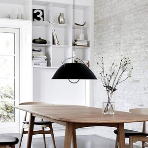 Lámpara colgante de diseño Hfshanks Wegner E27 Led redonda de un solo cabezal para el hogar, comedor, estudio, bar - Product Image 3