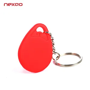 Keychain Rfid 125KHz LF EM4305 T5577 / 13.56MHz HF F08 RFID Tag Rewritable Keyfob With Keychain