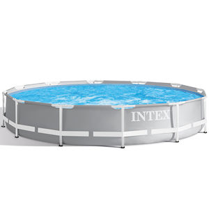 <span class=keywords><strong>INTEX</strong></span> 26702 Ultra Prism Frame PVC Piscina Redonda Elevada de 10FT X 30IN para Familias, Adultos, Niños y Recién Nacidos con Bomba de Filtro - Product Image 1