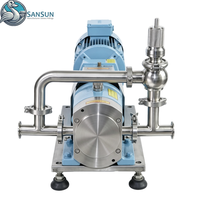 Pompe à lobes sanitaire en acier inoxydable avec soupape de sécurité, pompe à rotor de qualité alimentaire pour le traitement des produits laitiers et des boissons