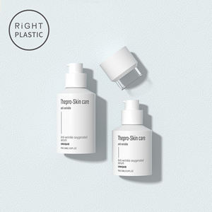 PHG Lotion Flasche Luxus paket 15ml 30ml 50ml Leere runde Hautpflege Ätherische Ölpumpe Kosmetisches Serum Kunststoff PET Flasche - Product Image 5