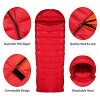 Sac de couchage en nylon avec 90% de duvet d'oie blanc pour adultes, idéal pour le camping en plein air par temps froid, portable, chaud, léger et ultraléger pour l'hiver