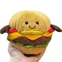 Ensemble de peluches Fast Food : Burger, Taco, Pizza – Jouets en peluche fantaisie souples 31-50cm pour jeunes de 7 à 14 ans