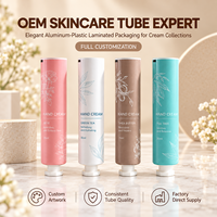 Tube de crème pour les mains en aluminium et plastique laminé, emballage ABL, bouchon à vis, logo personnalisé, impression UV, OEM ODM