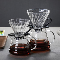 Ensemble de café en verre pour infusion manuelle, serveur de café en forme de nuage, pot de préparation à la main avec filtre, kit complet d'ustensiles pour la préparation du café