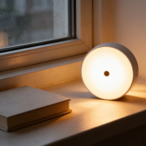 Lámpara Nocturna Redonda con Sensor de Movimiento, Recargable Tipo-C, LED, para Dormitorio, Pasillo, Escaleras - Product Image 3