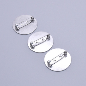 Stainless Steel Badge <b>Holder</b> Pin Backs Round <b>Welded</b> DIY Jewelry Accessories Various Sizes - Product Image 4