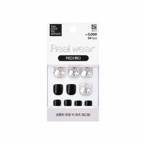 25Y Too Cool for School Real Wear Pedi Tips 24 Pièces Stellite Black Manucure & Pédicure Set - Product Image 2