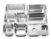 1,0 mm Dicke Hochleistungs-Edelstahl GN-Behälter Gastronorm Lebensmittelbehälter in Vollgröße für Gewerbeküchen, Restaurants und Catering