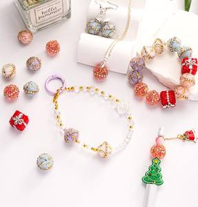 Elegante étoile lune fleurs diamant boule pâte <span class=keywords><strong>perles</strong></span> bricolage bijoux faits à la main accessoires en gros 1.6cm boules - Product Image 6