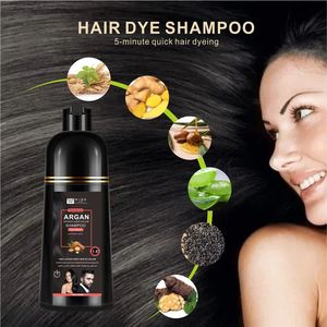 <span class=keywords><strong>Shampoo</strong></span> Colorante all'Olio di Argan 420ml con Estratti Erboristici, Copertura Istantanea dei <span class=keywords><strong>Capelli</strong></span> Grigi a Nero Intenso per Donne, Qualità Premium OEM - Product Image 5