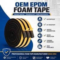 OEM Doppelseitiges EPDM-Schaumstoffband Geschlossenzelliges Wetterfestes Gummi-Schaumstoffband für Automobil-HVAC-Abdichtung
