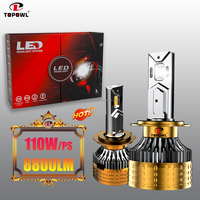 Kit de phares de voiture H4, faisceau haut/bas LED H7 H1 H8 H9 H11 HB3 9005 9006 200W 20000lm 6000K, phare de voiture
