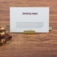 BECORA Présentoir de cartes en laiton satiné vieilli durable, élégant pour bureau, affichage de prix, occasions de mariage
