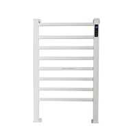 Sèche-serviettes électrique en aluminium avec thermostat électronique : minuterie et réglage de la température de 0 à 24 heures avec voyant LED