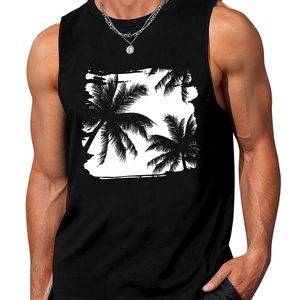 Restez au frais sous le soleil avec ces débardeurs décontractés pour hommes respirants et fabriqués en 100 % coton, parfaits pour les excursions tropicales et les visites touristiques. - Product Image 4