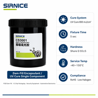 Encapsulant pour remplissage de digues, durcissement UV, monocomposant, Shore D55, diélectrique 22kV, pour emballage de circuits imprimés (PCB) et circuits intégrés (IC) -40~150°C ° C CS3001