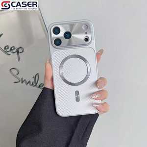 Coque de Téléphone Rigide en PC Aimantée en Fibre de Carbone de Haute Qualité se Transformant Instantanément pour iPhone Séries 17 16 15 - Product Image 6