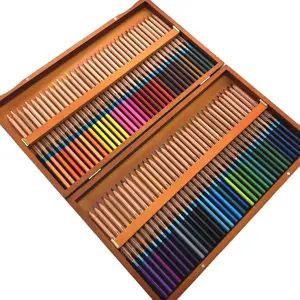 Daubigny कला की आपूर्ति उच्च गुणवत्ता पेशेवर रंगीन पेंसिल ड्राइंग किट लकड़ी के बॉक्स के लिए 72 रंग पेंसिल बच्चों //