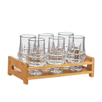 Ensemble de verres à whisky en cristal, verres de dégustation professionnels, verres à liqueur haut de gamme, style minimaliste et luxueux