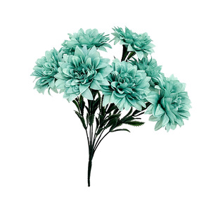 Bouquet de dahlias artificiels à 7 têtes, fleurs en soie de 40 cm, décoration d'intérieur, accessoires de photographie de mariage - Product Image 5