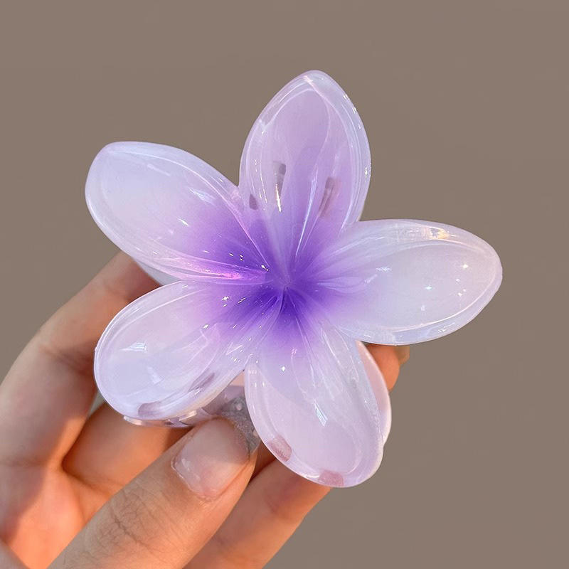 3 Wisteria - colored Plumeria Hair Clips
