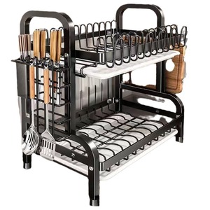 Rangement de cuisine moderne à double couche Shelfk Main Stander avec 2/3 niveaux Rangement de paniers d'armoire pour la cuisine - Product Image 4