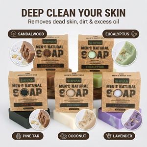 <span class=keywords><strong>Savon</strong></span> exfoliant naturel pour hommes personnalisé, marque privée, bio, fait main, à base de goudron de pin, exfoliant corporel à forte granulométrie pour un nettoyage en profondeur - Product Image 1