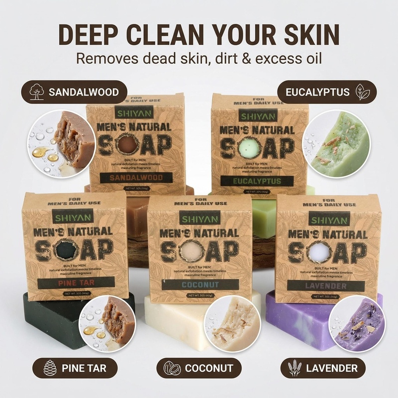 Customized Men Natural Exfoliating Soap Bar