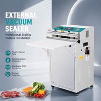 Machine d'emballage sous vide électrique automatique à double buse Xicang XC-800, avec peinture cuite, grande pompe et purge de gaz externe, pour produits divers