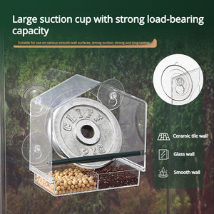 Mangiatoie per Uccelli da Finestra in PS all'Ingrosso per Esterni, Trasparenti con Forti Ventose per Osservazione - Product Image 3