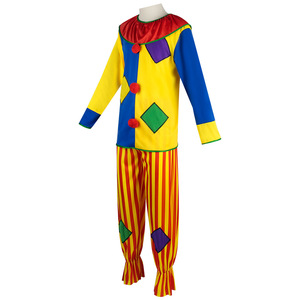 Costume de clown patchwork unisexe en polyester pour fête d'Halloween, scène et cosplay - Product Image 2