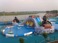 Parque acuático móvil inflable de elefante Popular de nuevo diseño, parque infantil al aire libre, Parque Acuático castillo hinchable para niños a la venta
