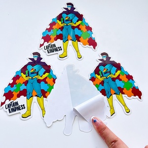 Pegatinas <span class=keywords><strong>de</strong></span> vinilo autoadhesivas personalizadas <span class=keywords><strong>de</strong></span> Bajo MOQ, troqueladas, impermeables, resistentes a los rayos UV, varias formas, pegatinas fáciles <span class=keywords><strong>de</strong></span> despegar para promoción - Product Image 2