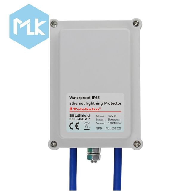 MLK Factory Wholesale POE Gigabit Network Surge Protector Suppressor CAT6 RJ45 Ethernet IP65 Outdoor 5V/24V/48V for Industrial