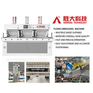 เครื่องปั๊มลายโลโก้บนรองเท้าแบบสไลด์อัตโนมัติ SHENGDA สำหรับวัสดุหนังและผ้า พร้อมระบบเชื่อม HF ระบบสุญญากาศ และระบบปั๊มลาย TPU - Product Image 3