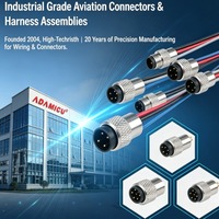 Conector de Alimentación M8 DIN, Enchufe Libre de Campo Eléctrico, Compatible con Carcasa de Latón Impermeable, 4 Pines, 5A
