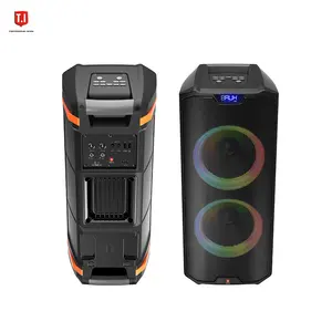 Portable sound system bluetooth party speaker 2*6.5 inch special front woofer LED lights for parties