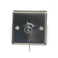 12V/24V métal bouton poussoir porte libération sortie interrupteur à clé bouton de sortie 12V porte bouton de sortie avec interrupteur à clé 2 positions
