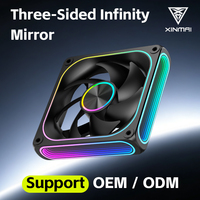 Ventilador RGB ARGB XINMAI de 120 mm para PC, Refrigeración para Juegos, Enfriador de Caja, Luz LED de 12 V, Espejo, Ventilador de Refrigeración para CPU, Logotipo Personalizado de Fábrica