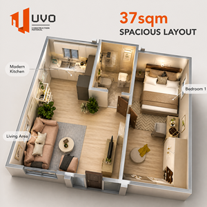 Casa Contenedor Expandible UVO de 20 Pies: Vivienda Modular Prefabricada de 37 m² |   Casa Pequeñ<span class=keywords><strong>a</strong></span> de Alquiler Estándar AU con Certificación SAA y WaterMark - Product Image 2