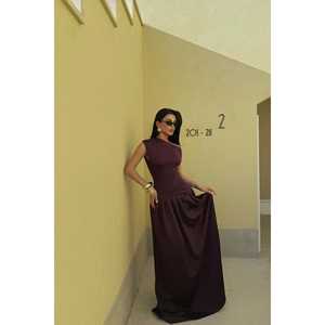 Robe longue de luxe A-Line Layana style vintage en crêpe de polyester brodé au crochet, taille Empire, taille XL, pour soirées - Product Image 2