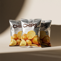 Sachet d'Emballage Alimentaire Personnalisé Imprimé Scellable pour Snacks, Popcorn, Aliments Soufflés et Chips, avec Ouverture Facile
