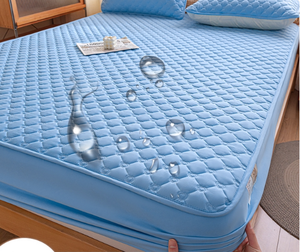 Protège-matelas imperméable respirant en polyester, style classique, drap-housse, le plus vendu en gros pour usage domestique - Product Image 1