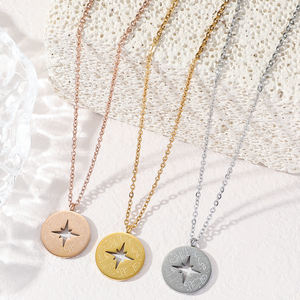 Collier Pendentif Calligraphie Arabe Musulmane Ramadan en Acier Inoxydable, Bijou de Mode, Vente en Gros, Cadeau Aïd - Product Image 1