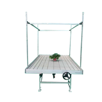 Tables de culture de pépinière hydroponique 4X8 Plateaux de culture Flood Ebb And Flow Rolling Bench Frames