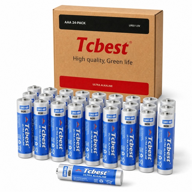 1.5V AAA LR03 Alkaline Battery 140min Discharge Mercury-Free OEM Logo MOQ 50000 for Remote Control Toys